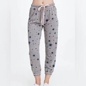 NWT Free People FP Movement Revolve Star Print Joggers Loungewear Size L